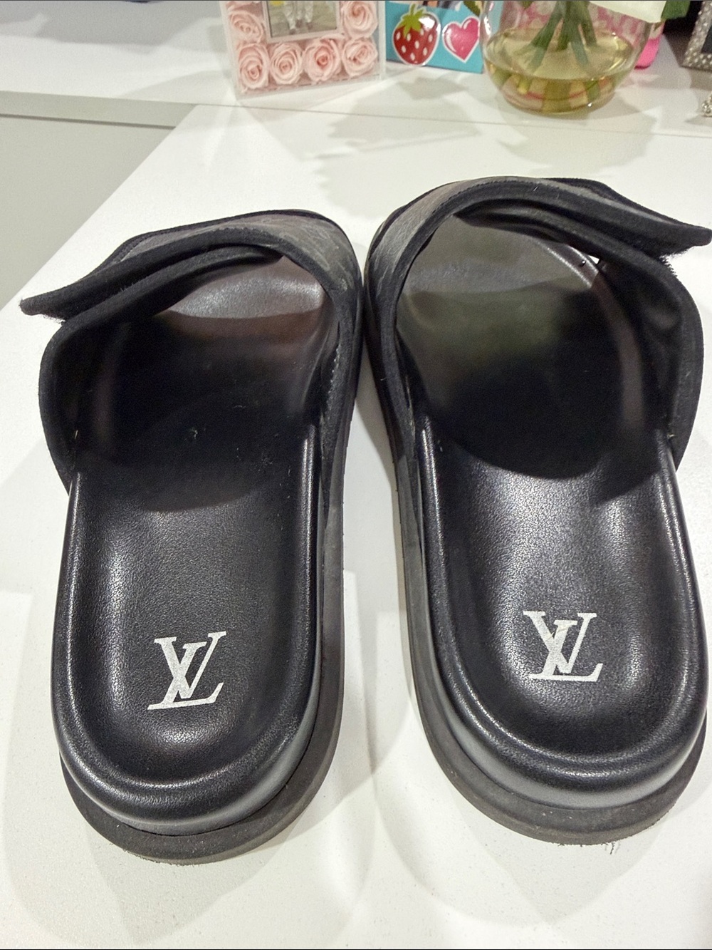 Louis Vuitton Black Monogram Adjustable Slide Sandals Miami mule - Picture 2 of 6